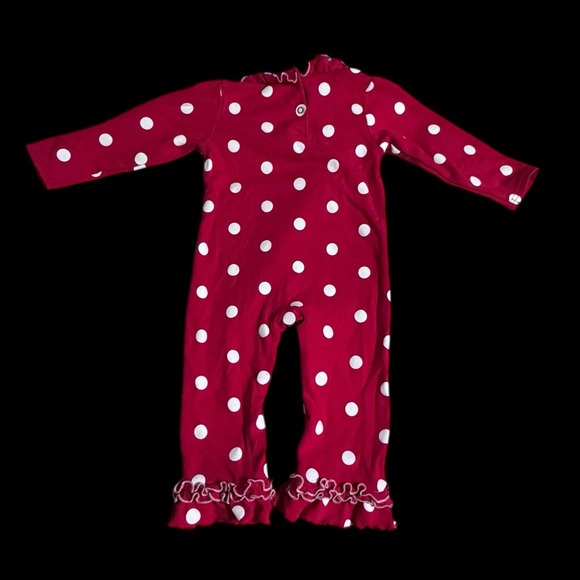 Three sisters baby girl polka dot reindeer Christmas one piece - Picture 3 of 6